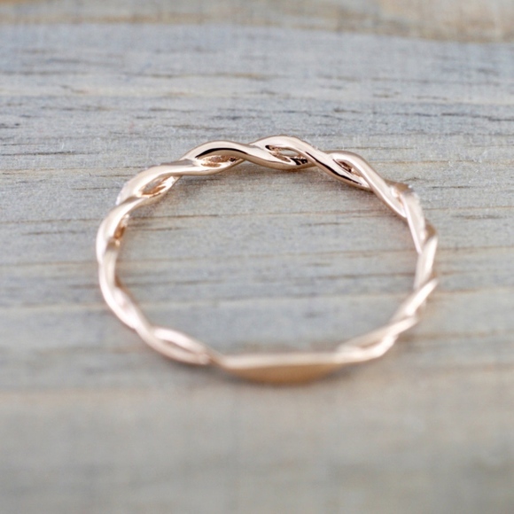 Rose Gold Eternity Crystal Infinity Ring - Picture 5 of 8